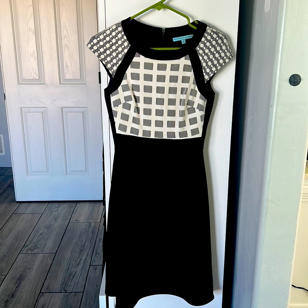 Antonio Melanie black and white dress.